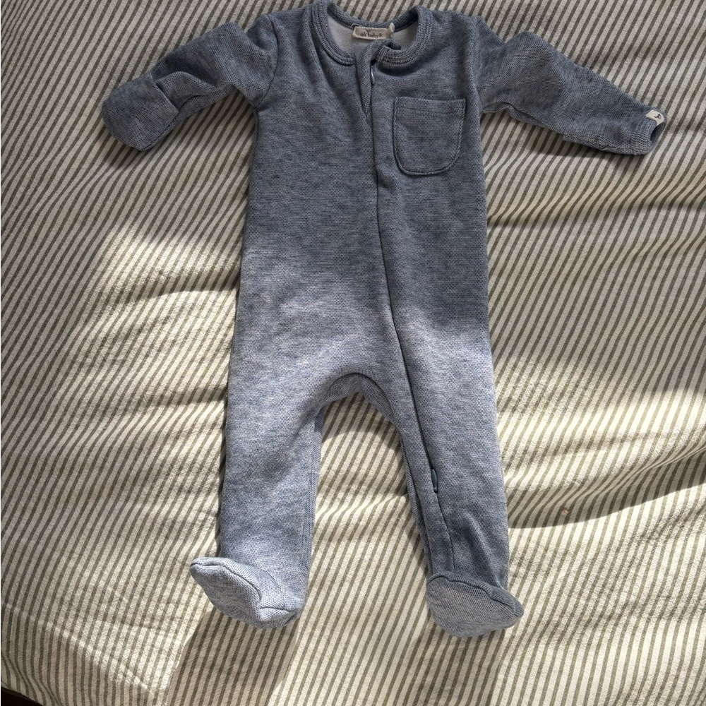 Oh baby! Boutique Denim print baby boy  fitted sleeper